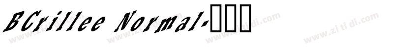 BCrillee Normal字体转换